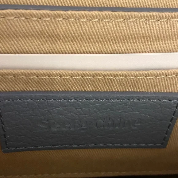 See By Chloe Hana Leather and Suede Crossbody Bag in Stormy Sky - Picture 2 of 14